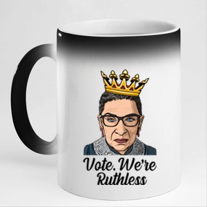 Vote We're Ruthless Ruth Bader Ginsburg Equal Rights 11oz Black Color Changing Mug