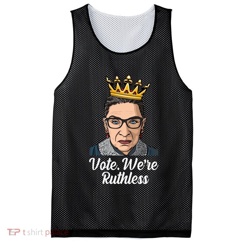Vote We're Ruthless Ruth Bader Ginsburg Equal Rights Mesh Reversible Basketball Jersey Tank
