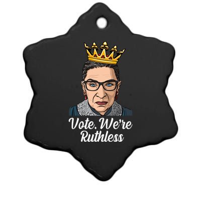 Vote We're Ruthless Ruth Bader Ginsburg Equal Rights Ceramic Star Ornament