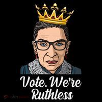 Vote We're Ruthless Ruth Bader Ginsburg Equal Rights Sustainable Knit Beanie