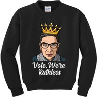 Vote We're Ruthless Ruth Bader Ginsburg Equal Rights Kids Sweatshirt