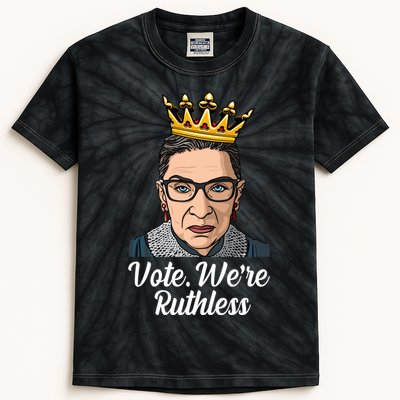 Vote We're Ruthless Ruth Bader Ginsburg Equal Rights Kids Tie-Dye T-Shirt