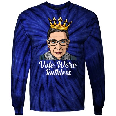 Vote We're Ruthless Ruth Bader Ginsburg Equal Rights Tie-Dye Long Sleeve Shirt