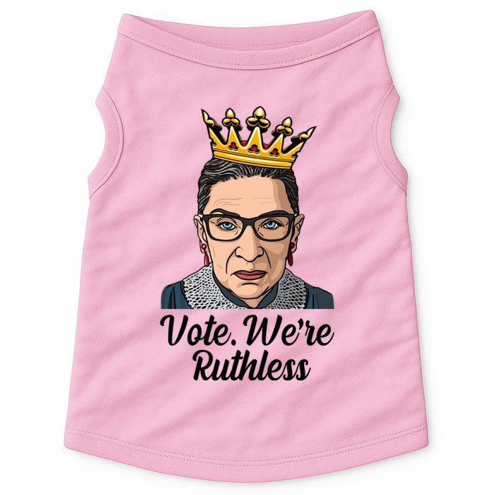 Vote We're Ruthless Ruth Bader Ginsburg Equal Rights Doggie Tank