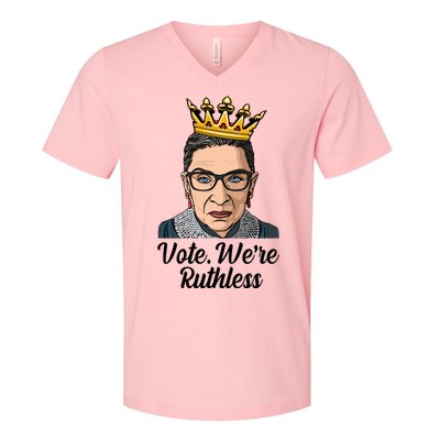 Vote We're Ruthless Ruth Bader Ginsburg Equal Rights V-Neck T-Shirt