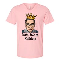 Vote We're Ruthless Ruth Bader Ginsburg Equal Rights V-Neck T-Shirt