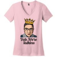 Vote We're Ruthless Ruth Bader Ginsburg Equal Rights Women's V-Neck T-Shirt