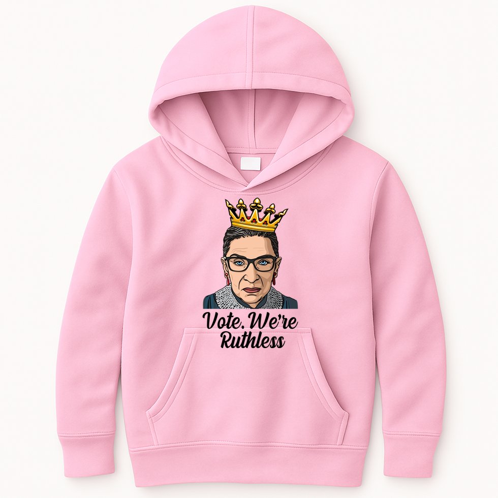 Vote We're Ruthless Ruth Bader Ginsburg Equal Rights Kids Hoodie
