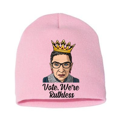 Vote We're Ruthless Ruth Bader Ginsburg Equal Rights Short Acrylic Beanie
