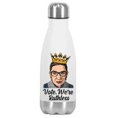 Vote We're Ruthless Ruth Bader Ginsburg Equal Rights Stainless Steel Insulated Water Bottle