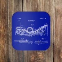 Vintage Wooden Roller Coaster Great Gift Blueprint Gift Coaster