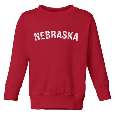 Vintage Wear Red For Nebraska Toddler Sweatshirt