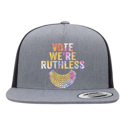 Vote Were Ruthless Human And Women Feminist Flat Bill Trucker Hat