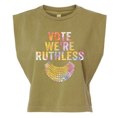 Vote Were Ruthless Human And Women Feminist Garment-Dyed Women's Muscle Tee