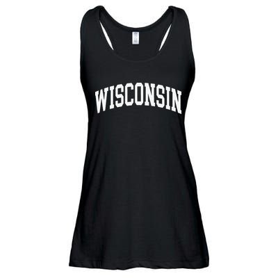 Vintage Wear Red For Wisconsin Ladies Essential Flowy Tank