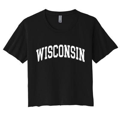 Vintage Wear Red For Wisconsin Crop Top