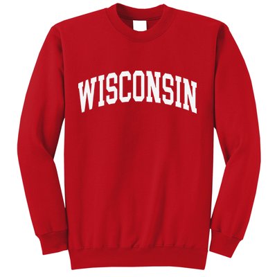 Vintage Wear Red For Wisconsin Sweatshirt