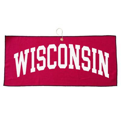Vintage Wear Red For Wisconsin Large Microfiber Waffle Golf Towel