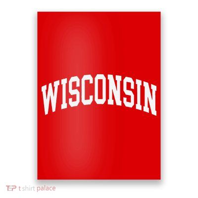 Vintage Wear Red For Wisconsin Poster