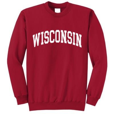 Vintage Wear Red For Wisconsin Tall Sweatshirt