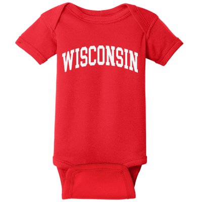 Vintage Wear Red For Wisconsin Baby Bodysuit