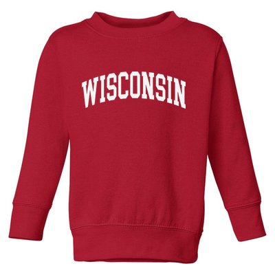 Vintage Wear Red For Wisconsin Toddler Sweatshirt