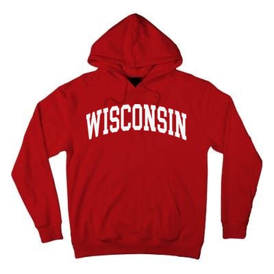 Vintage Wear Red For Wisconsin Tall Hoodie