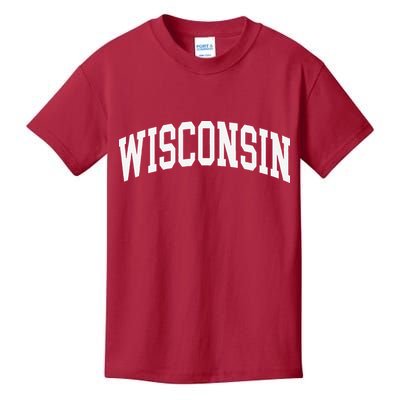 Vintage Wear Red For Wisconsin Kids T-Shirt