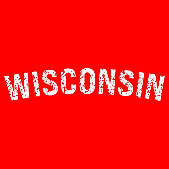 Vintage Wear Red For Wisconsin Women's V-Neck T-Shirt