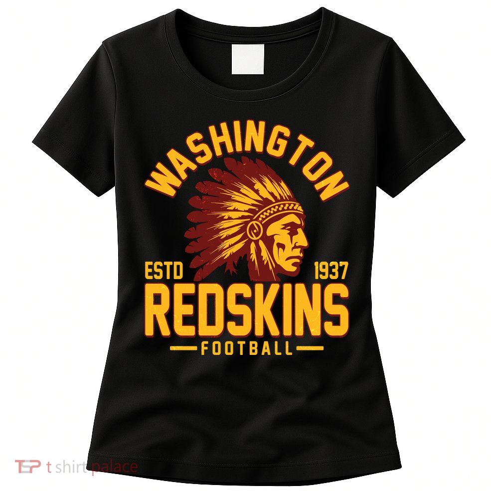 Vintage Washington Redskins Football Estd 1937 Sports Fan Womens T-Shirt