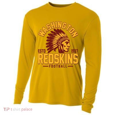 Vintage Washington Redskins Football Estd 1937 Sports Fan Cooling Performance Long Sleeve Crew