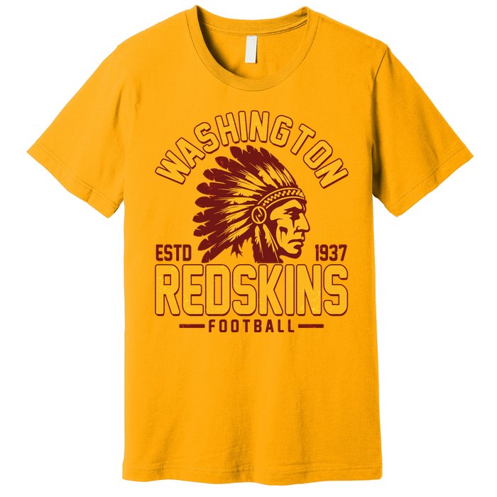 Vintage Washington Redskins Football Estd 1937 Sports Fan Premium T-Shirt