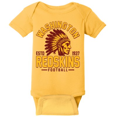 Vintage Washington Redskins Football Estd 1937 Sports Fan Baby Bodysuit