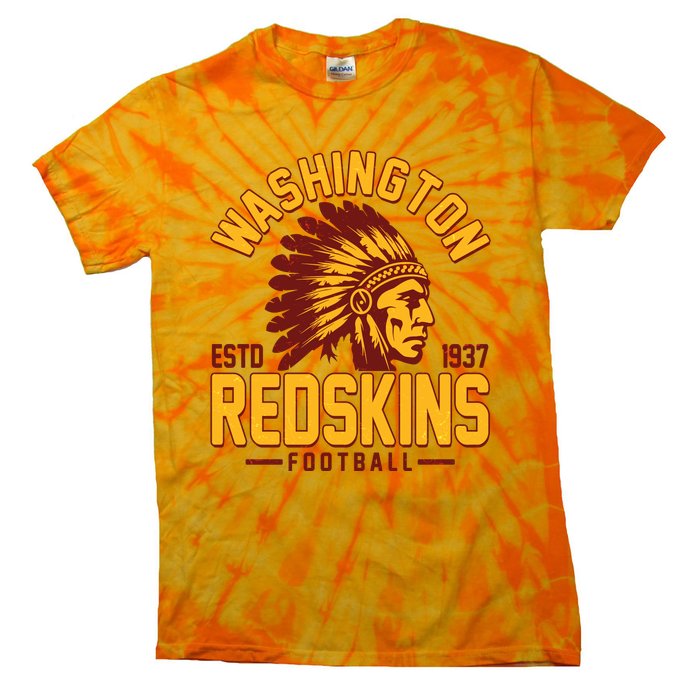 Vintage Washington Redskins Football Estd 1937 Sports Fan Tie-Dye T-Shirt