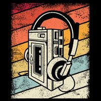 Vintage Walkman Retro 80s 90s Graphic Cooling Performance Crew T-Shirt