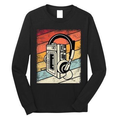 Vintage Walkman Retro 80s 90s Graphic Long Sleeve Shirt