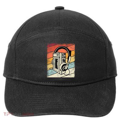 Vintage Walkman Retro 80s 90s Graphic 7-Panel Snapback Hat