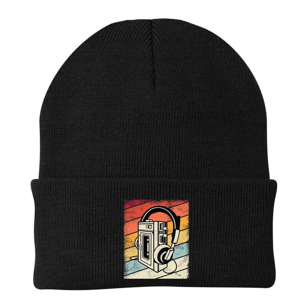 Vintage Walkman Retro 80s 90s Graphic Beanie