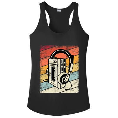 Vintage Walkman Retro 80s 90s Graphic Ladies PosiCharge Competitor Racerback Tank