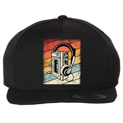 Vintage Walkman Retro 80s 90s Graphic Wool Snapback Cap