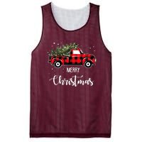 Vintage Wagon Red Truck Christmas Tree Pajama Family Xmas Mesh Reversible Basketball Jersey Tank