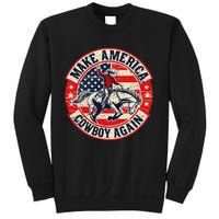 Vintage Western Rodeo Usa Flag Makes America A Cowboy Again Sweatshirt