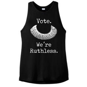 Vote. We're Ruthless. Women's Rights Pro Choice Roe 1973 Ladies PosiCharge Tri-Blend Wicking Tank