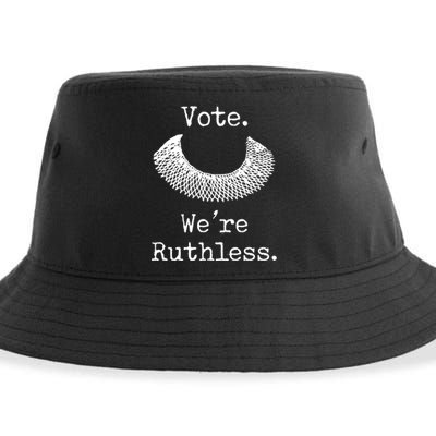 Vote. We're Ruthless. Women's Rights Pro Choice Roe 1973 Sustainable Bucket Hat