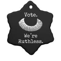 Vote. We're Ruthless. Women's Rights Pro Choice Roe 1973 Ceramic Star Ornament