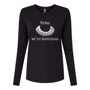 Vote We're Ruthless Rights Pro Choice Roe 1973 Feminist Womens Cotton Relaxed Long Sleeve T-Shirt