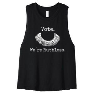 Vote We're Ruthless Rights Pro Choice Roe 1973 Feminist Women's Racerback Cropped Tank