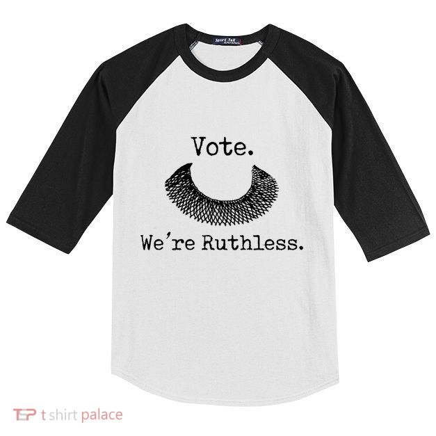 Vote We're Ruthless Rights Pro Choice Roe 1973 Feminist Kids Colorblock Raglan Jersey
