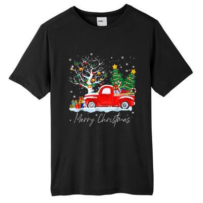 Vintage Wagon Red Truck Christmas Tree Pajama Gift Tall Fusion ChromaSoft Performance T-Shirt