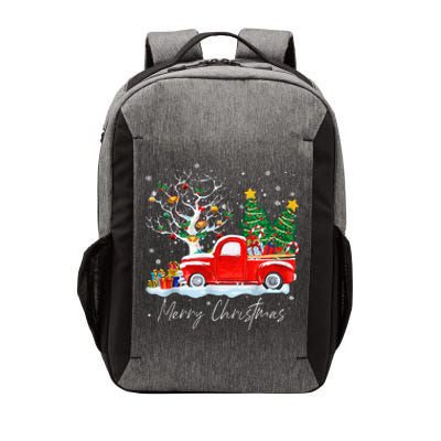 Vintage Wagon Red Truck Christmas Tree Pajama Gift Vector Backpack